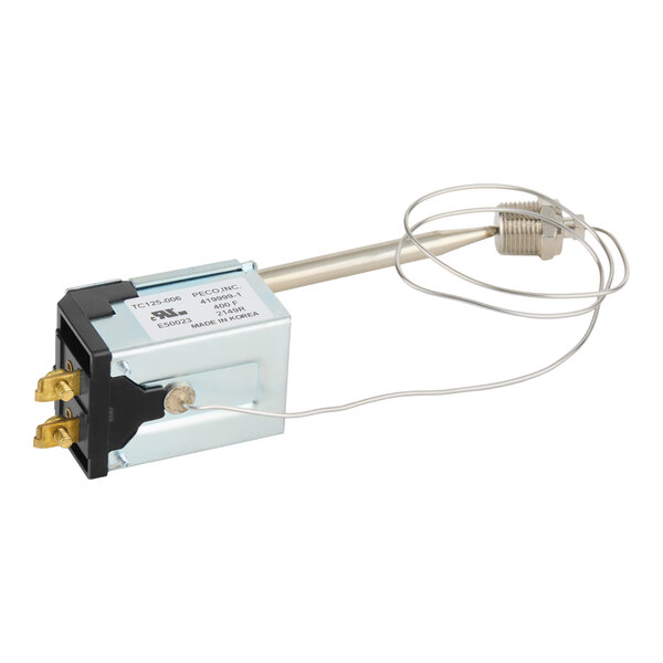 A Vulcan thermostat with a reed switch and 24-inch capillary tube for fryers.