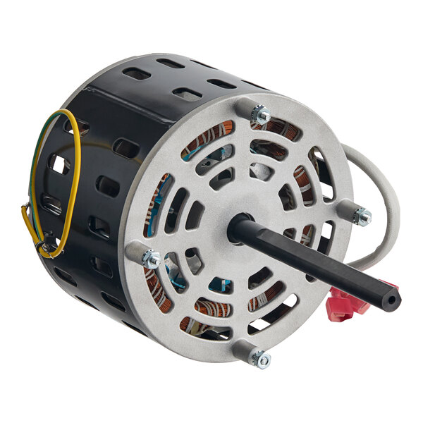 A black and silver Lincoln Motor Blower Fan with wires.