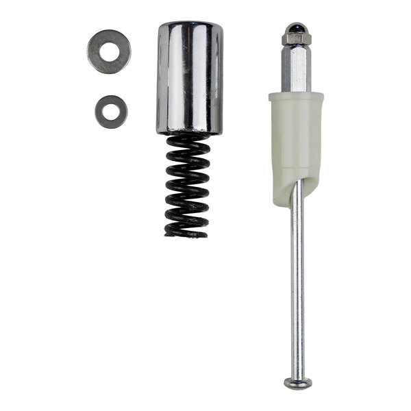 A Kason 1255-000003 spring kit with polished chrome components, including a spring, washers, and a rod assembly.