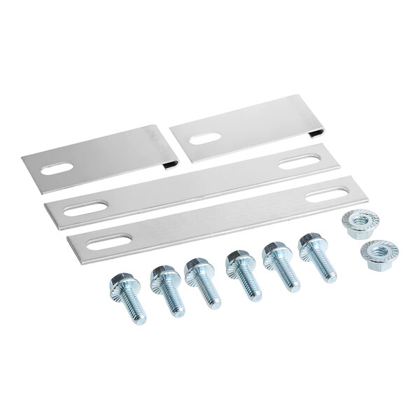 A Blodgett 31803 double stack clip kit with metal brackets, bolts, and washers.