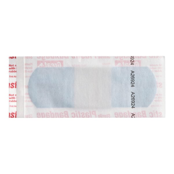 Medique 67133 Medi-First 1" x 3" Blue Plastic Adhesive Strip Bandage - 100/Box
