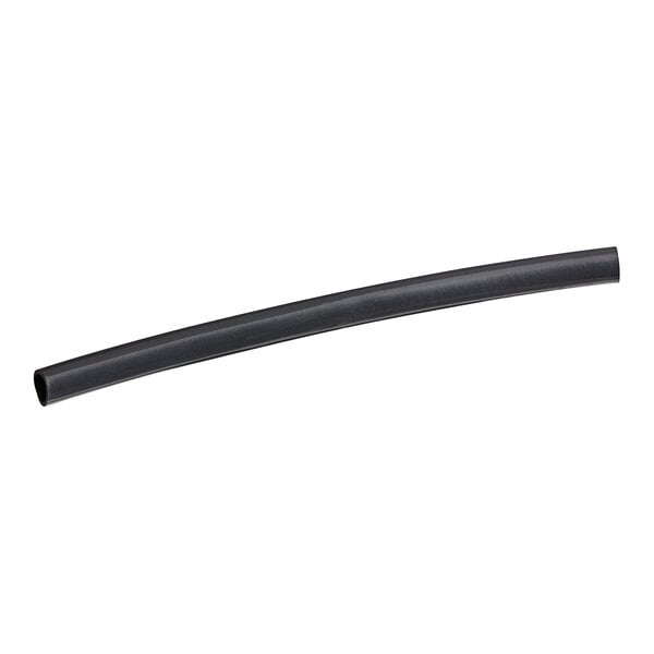 A black silicone tube on a white background.