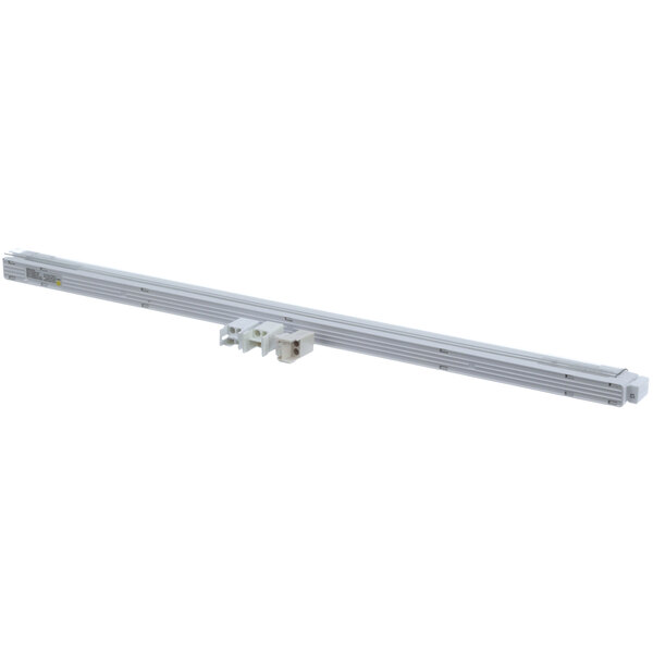 A white rectangular Duke SUB-HERAFIXT120-LED light fixture with white electrical connectors on each end.