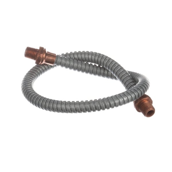 A Groen flexible conduit with copper fittings.