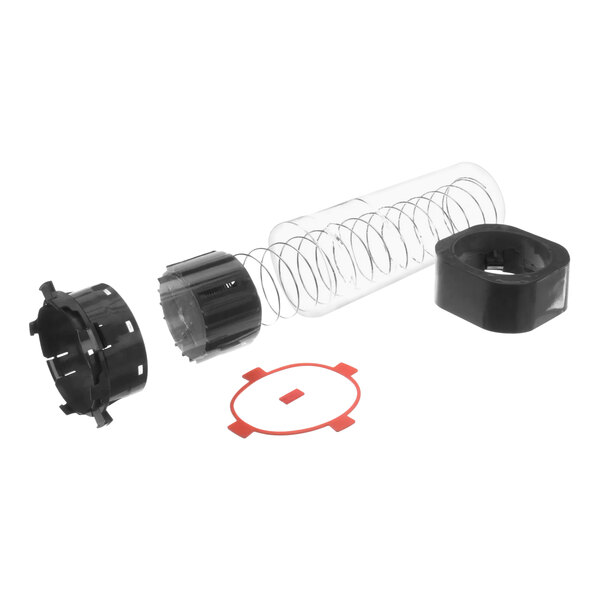 A Multiplex plastic cylinder housing with a black plastic cap with holes.