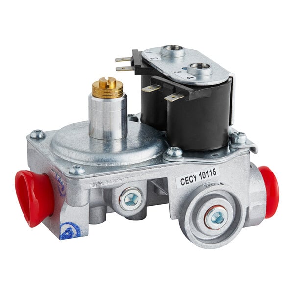 A Vulcan combo LP valve with red and white components.