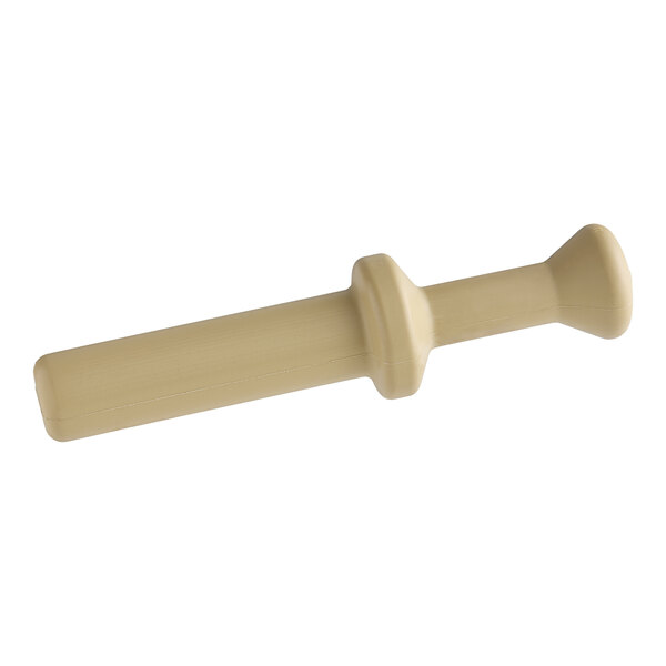 A beige plastic Hobart Feed Stomper with a small handle.