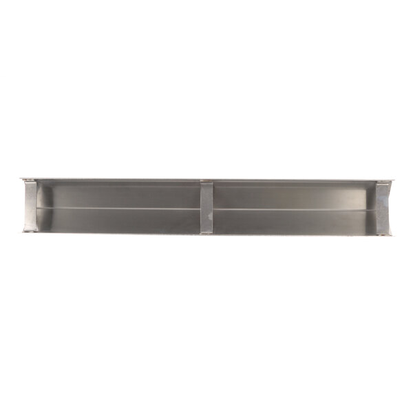 A stainless steel Bakers Pride radiant assembly with two metal bars.