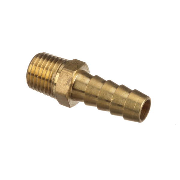 A close-up of a Groen brass threaded hose fitting.