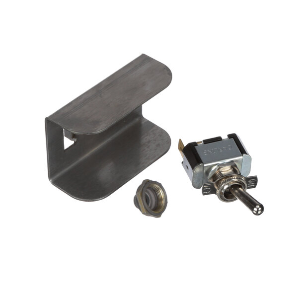A close-up of a Marshall Air metal toggle switch.