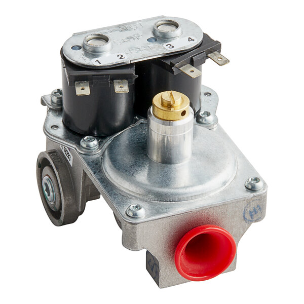 A Vulcan gas valve with a red circle on it.