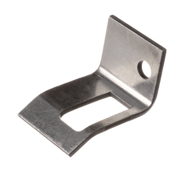 A metal bracket with a hole in it used for a Vulcan convection oven.