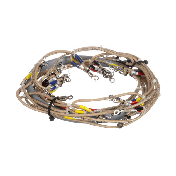A Groen wire harness with multiple wires and connectors.