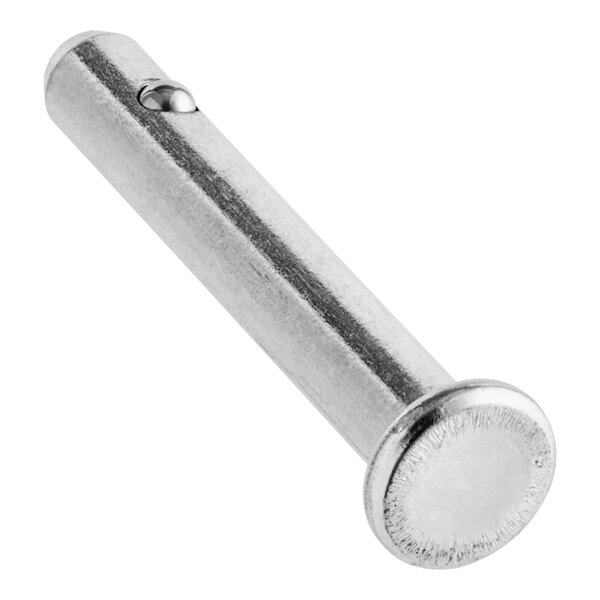 A close-up of a silver metal Hobart detent-clevis pin.