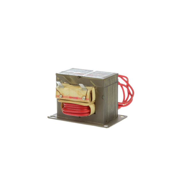 A TurboChef filament transformer with red and white wires in a box.