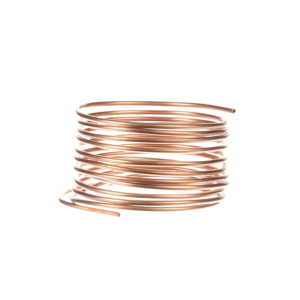 A coil of copper cap tube.