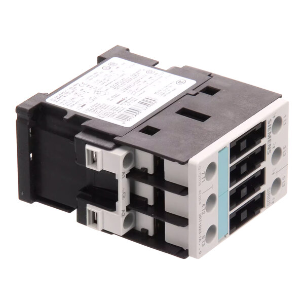 A Siemens 3-pole electrical contactor used for controlling electric motors, labeled with model 3RT1023-1AC20 and 24V 50Hz coil voltage.