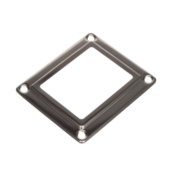 A metal square light cover with holes.