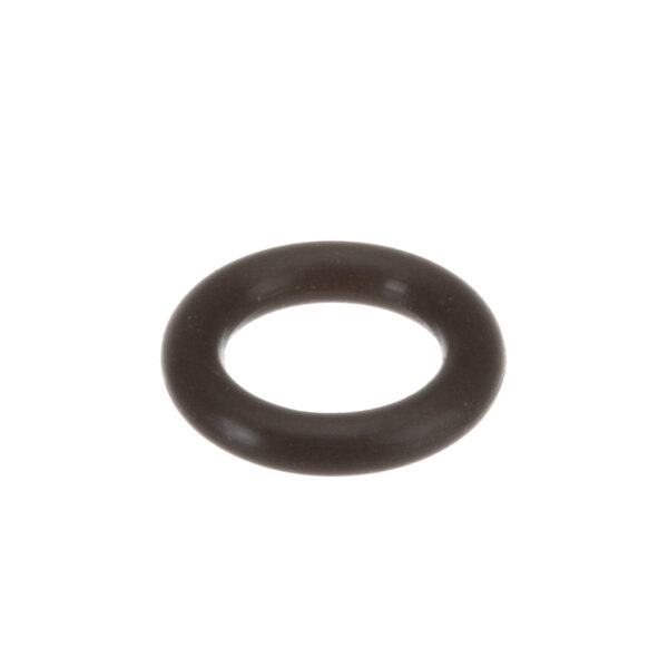 A black round o-ring with a white background.