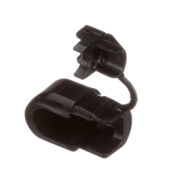 A black plastic Vollrath strain relief bushing.