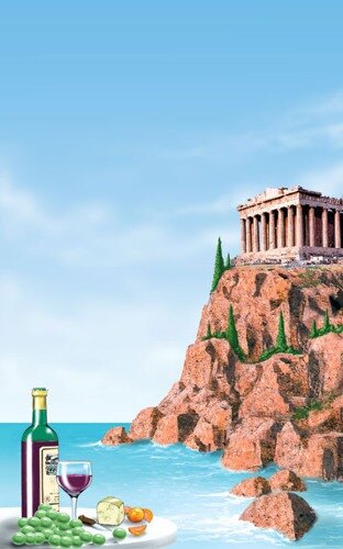 a cartoon of a cliff