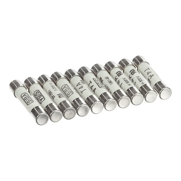 A row of Convotherm fuses with white labels.