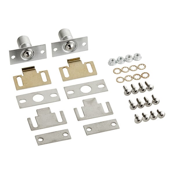 A Vulcan door catch kit with metal parts and screws.