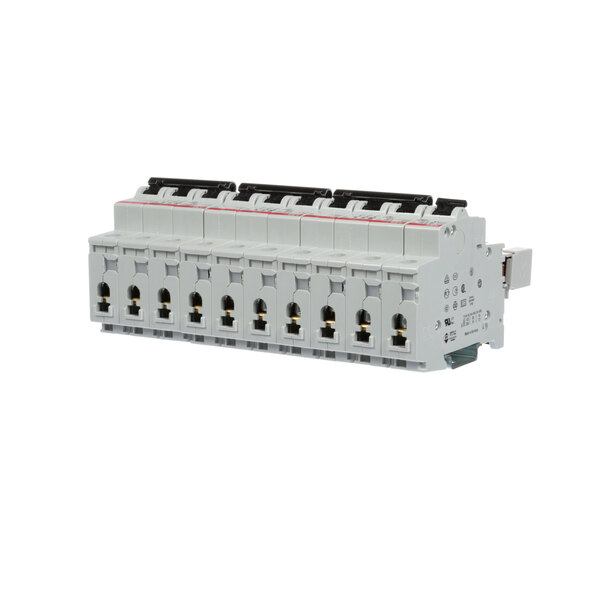 A white Garland circuit breaker with four terminals.