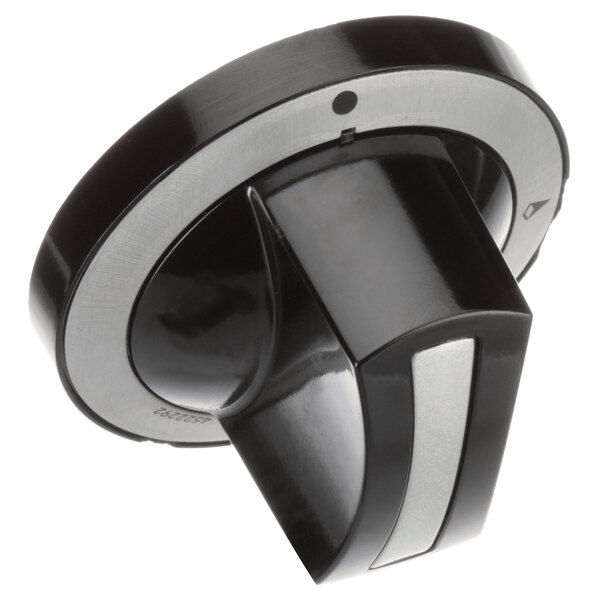 A black and silver Garland salamander knob.