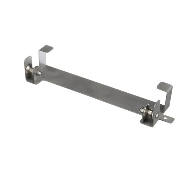 A Frymaster roller bracket assembly with two metal hooks.