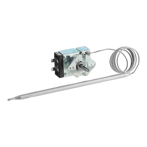 A T-STAT-H1 thermostat with a metal coil and a wire attached to it.