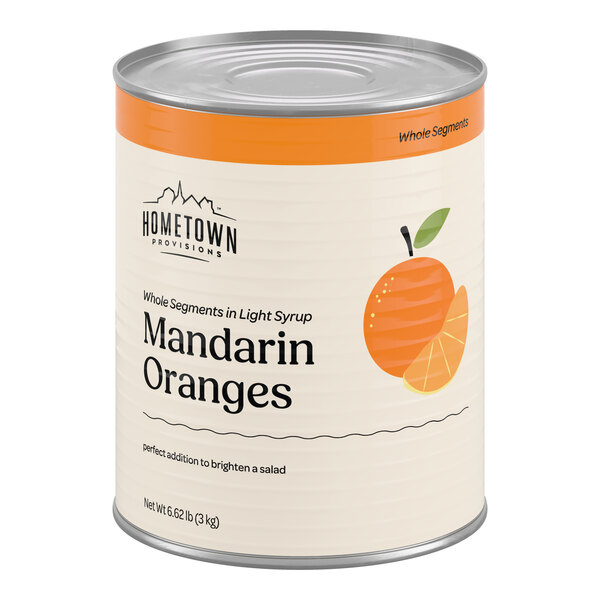 Hometown Provisions #10 Can Whole Mandarin Orange Segments in Light Syrup - 6/Case