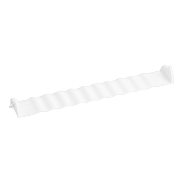 A white plastic Manitowoc Ice damper assembly with a handle.