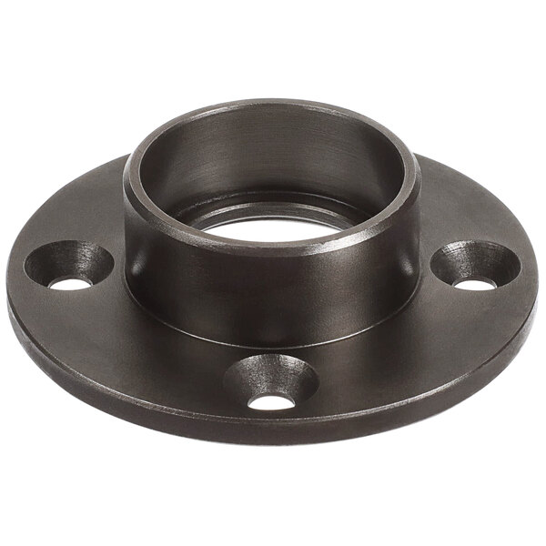 A black steel Somat flange with holes.