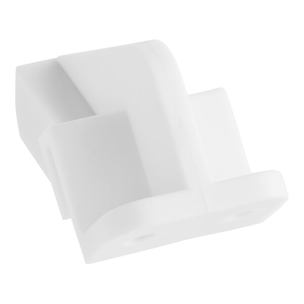 A white plastic clip with holes.