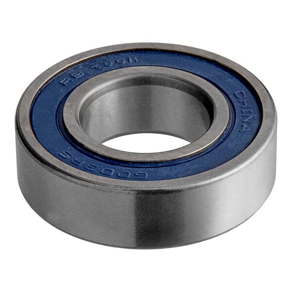 A close up of a Hobart ball bearing with blue rubber on the end.