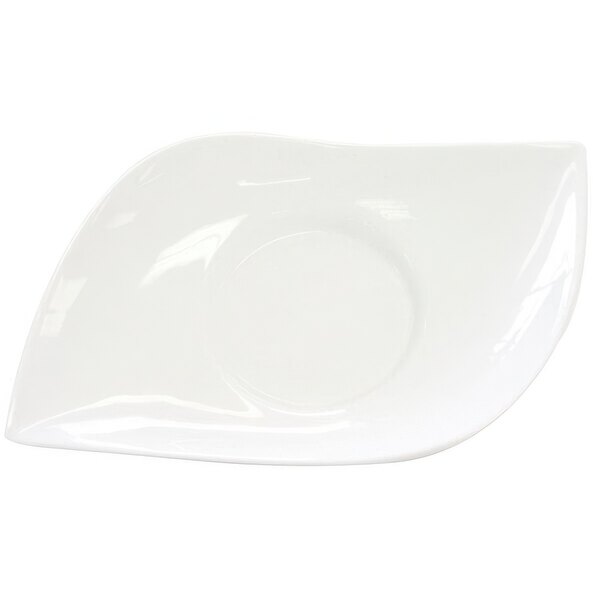 A bright white porcelain bowl with a circular edge.