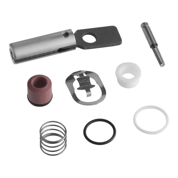 A Henny Penny 17120 valve solenoid repair kit containing various metal, plastic, and rubber components.