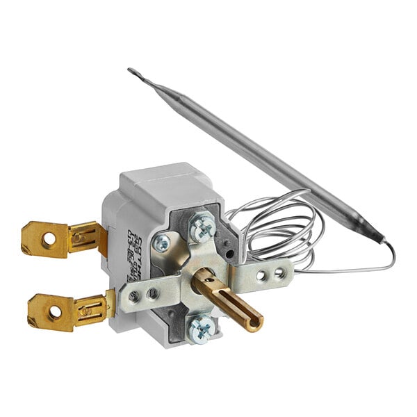 A Metro thermostat with a wire and metal rod.