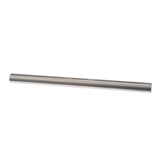 A long metal rod on a white background.