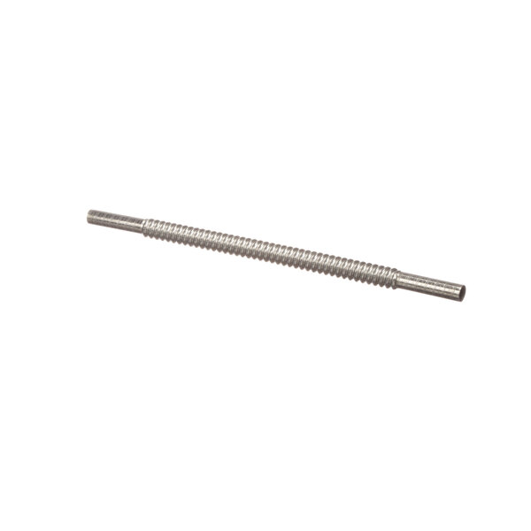 A silver metal rod with a screw on one end.