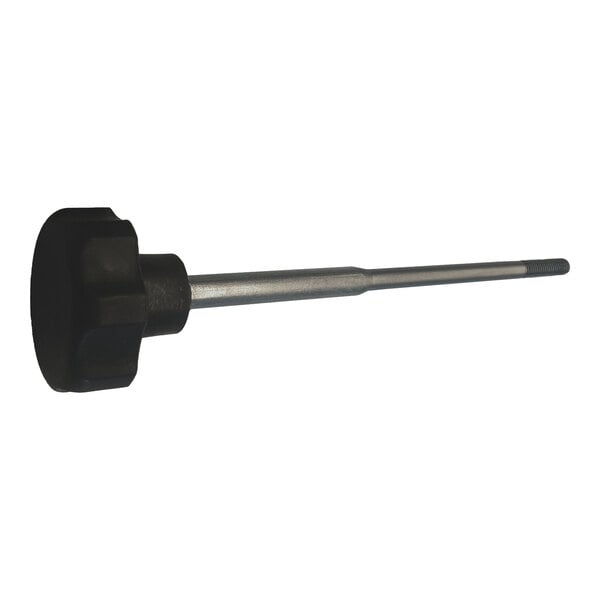 A metal and plastic knife cover release knob for a Globe slicer.