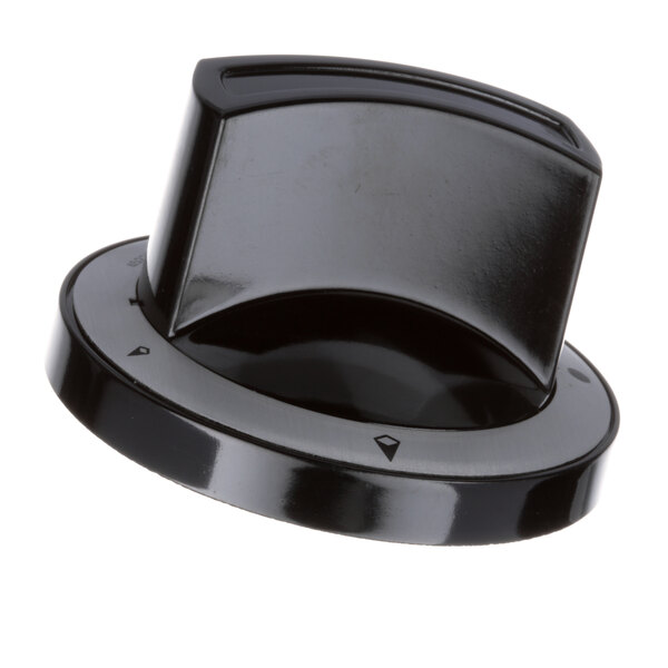 A black plastic knob for a Garland griddle.