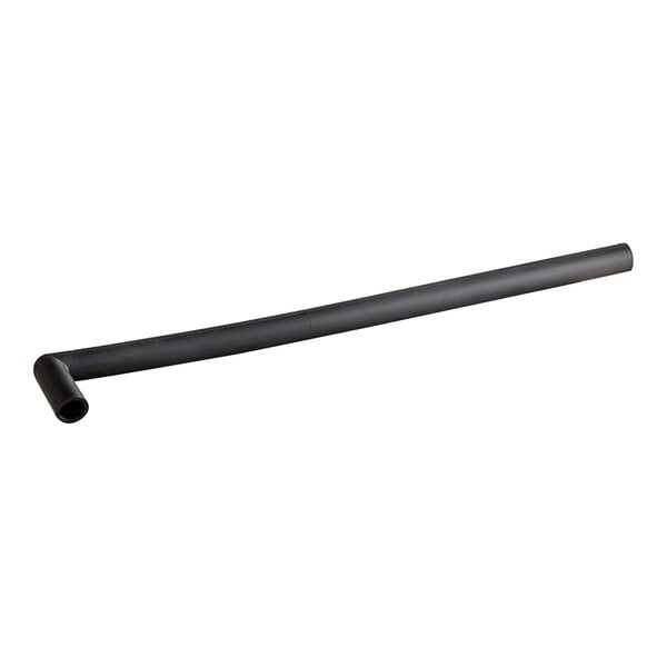 A black rubber hose with a long handle.