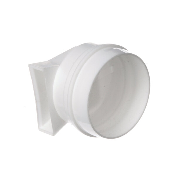 A white plastic bulb end cap.