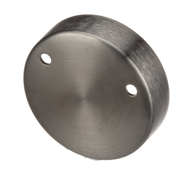 A metal Cleveland End Cap with holes on it.