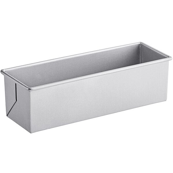 A silver rectangular Chicago Metallic aluminized steel bread loaf pan.