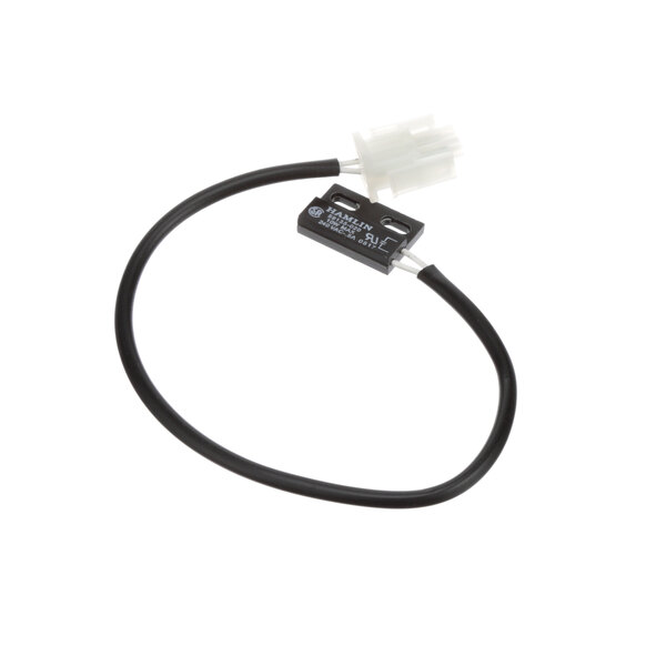 A black wire with a white connector on the end.
