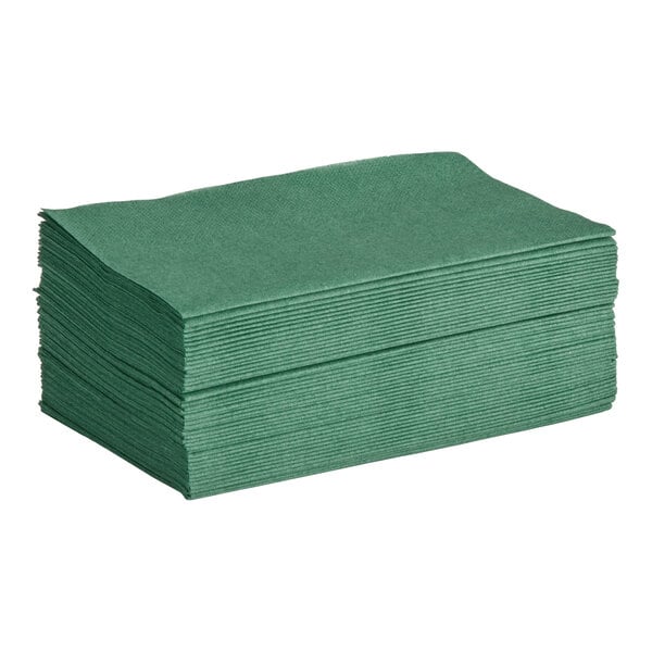 Choice 15" x 17" Hunter Green 2-Ply Paper Dinner Napkin - 100/Pack