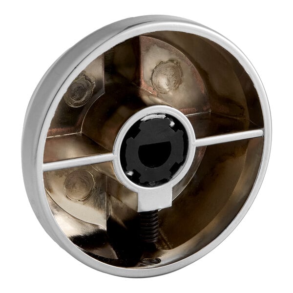 A chrome cast on/off knob measuring 2.5 inches, designed for Southbend equipment.